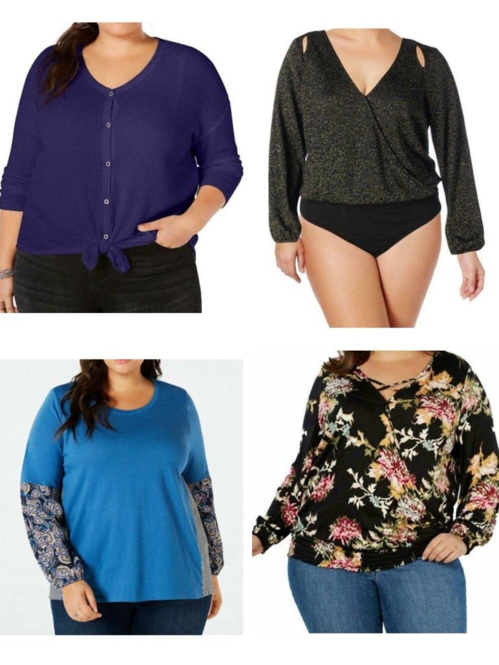 NWT 4 Piece Blouse Top Lot Long Sleeve - Plus 3X - Style & Co & Love & Legend